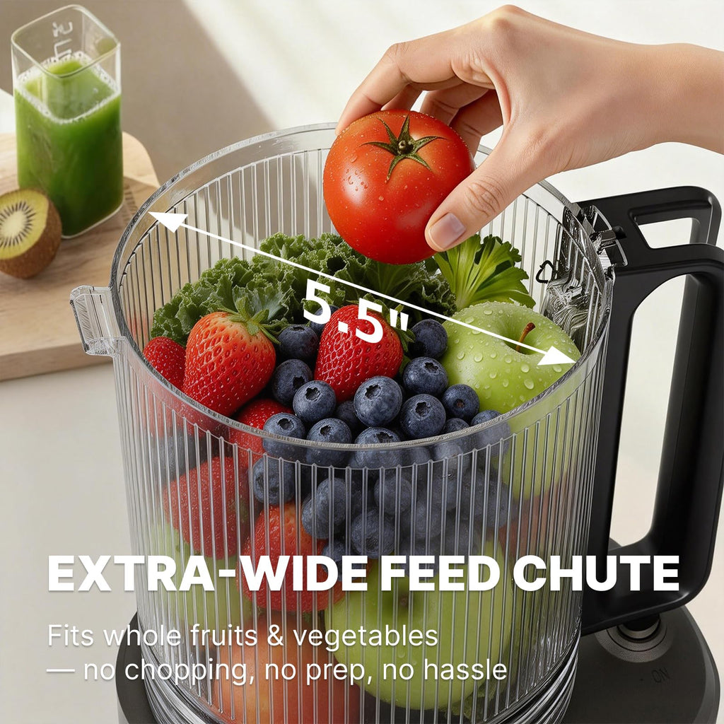 YOYDS Cold Press Juicer with 5.5" Wide Feed Chute