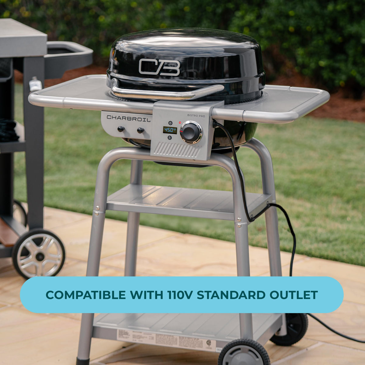 CHARBROIL 3-in-1 Dual Fuel Outdoor Bistro Electric Grill