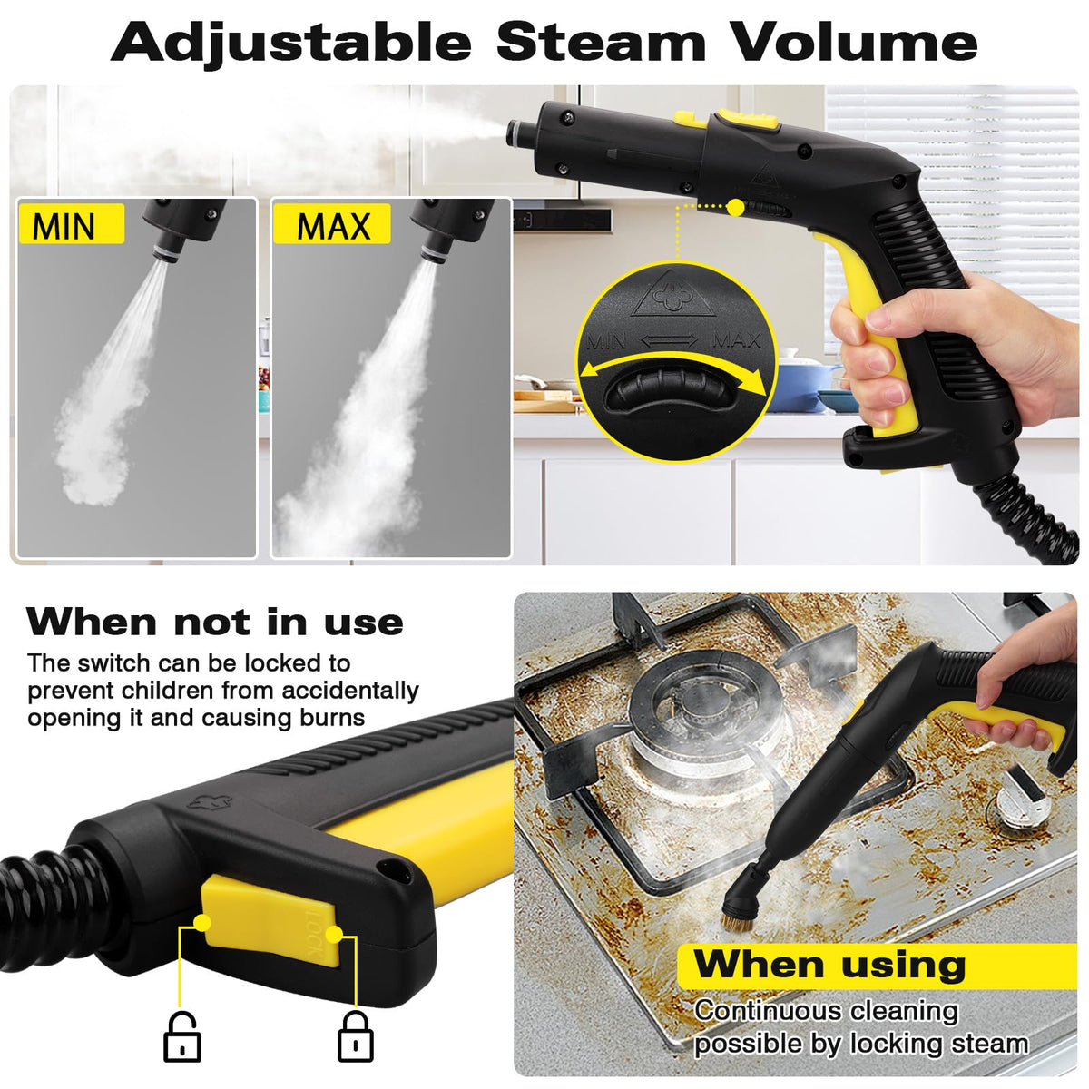 TVD Steam Cleaner with 26 Accessories for Home Use