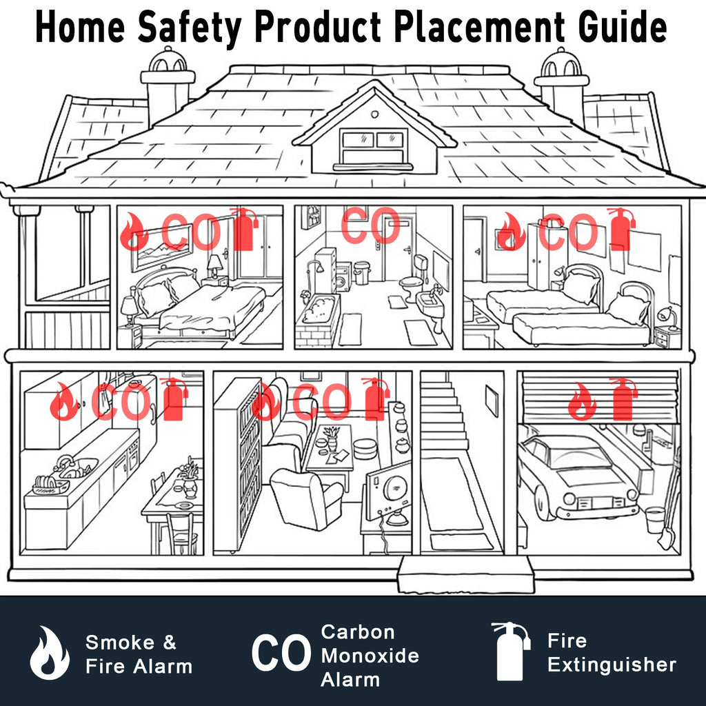 UINGARM Smoke and Carbon Monoxide Detector, 4 Pack