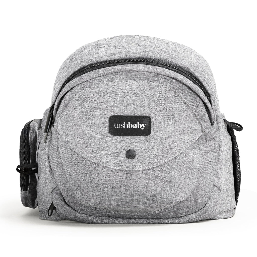 TUSHBABY Original Hip Seat Baby Carrier for Toddlers, Grey