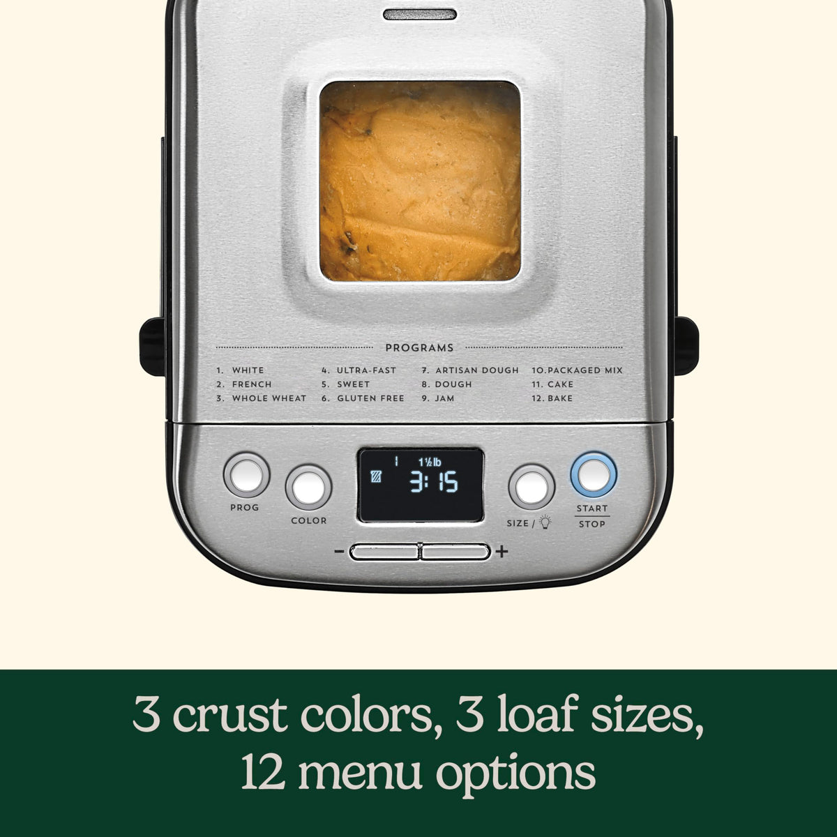 CUISINART Bread Maker Machine - Stainless Steel, 12 Menu Options
