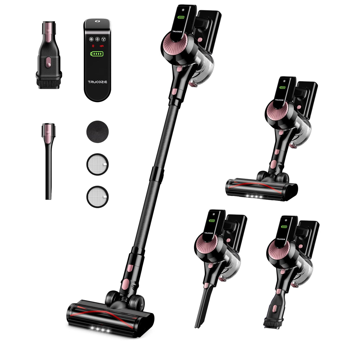 TRUCOZIE Cordless Vacuum Cleaner - 40Kpa Self-Standing 8-in-1