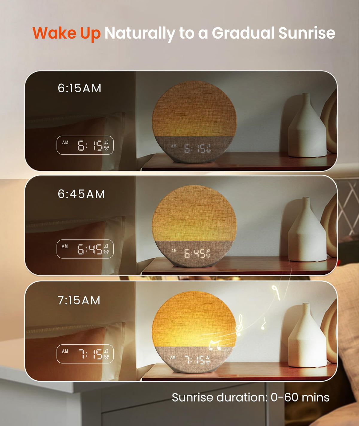 DREAMEGG Sunrise 1 Alarm Clock & Sound Machine for Sleep