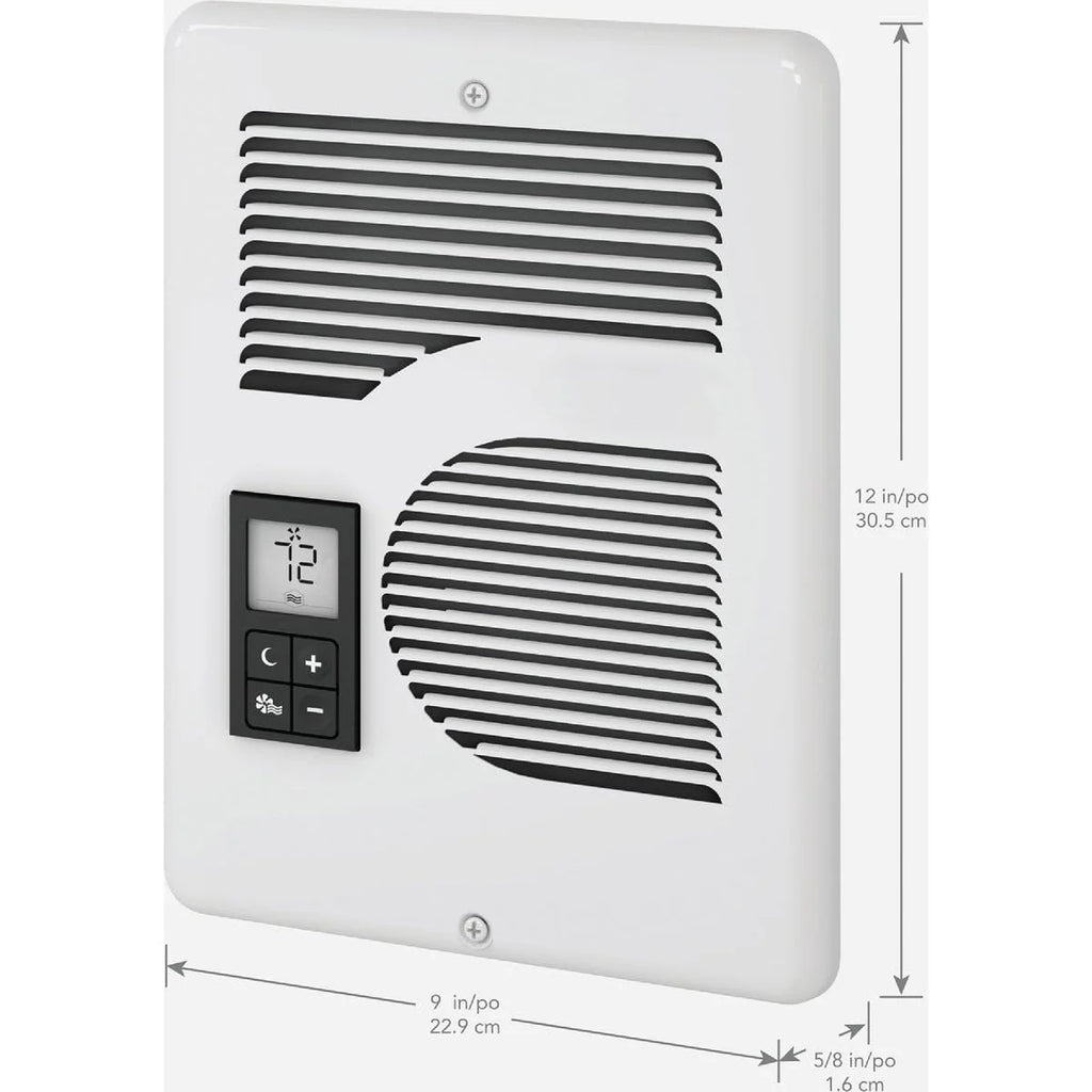 Cadet Energy Plus Wall Heater, Digital Thermostat, 240/208/120V, White