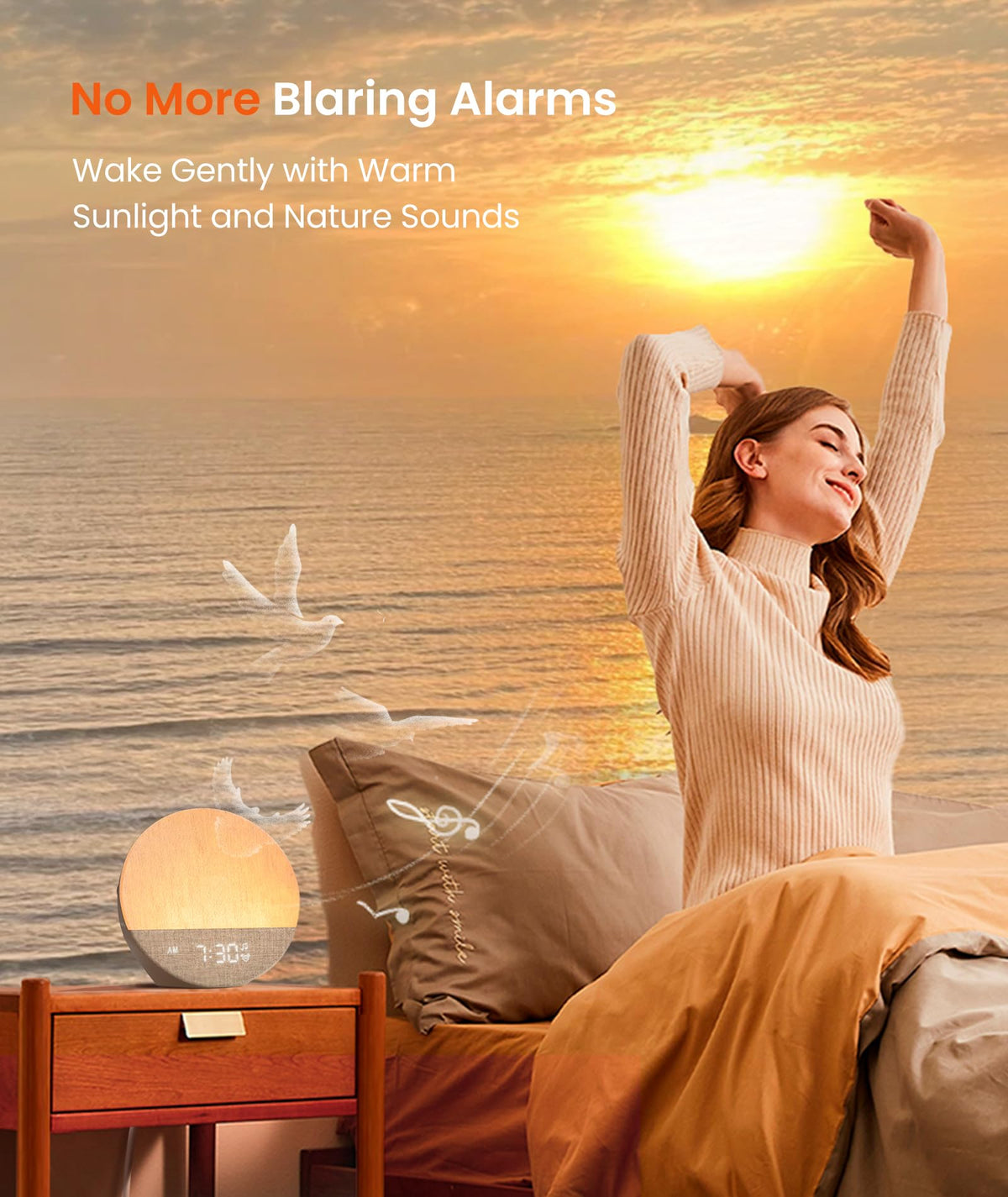 DREAMEGG Sunrise 1 Alarm Clock & Sound Machine for Sleep