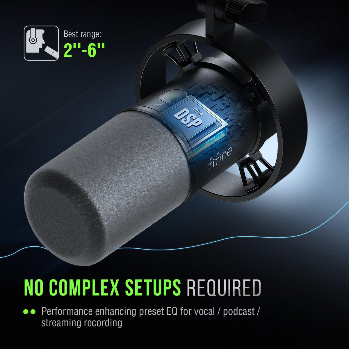FIFINE K688 USB/XLR Dynamic Podcast Microphone Kit