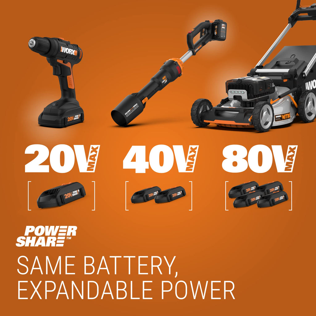 WORX WG170.2 Cordless String Trimmer & Lawn Edger, 20V