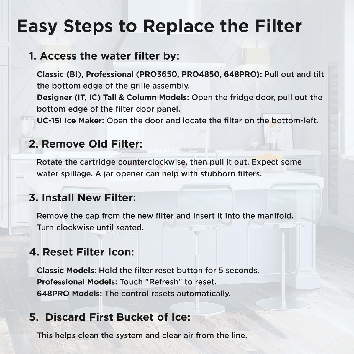 SUB-ZERO Refrigerator Water & Air Filter Combo Pack 4204490