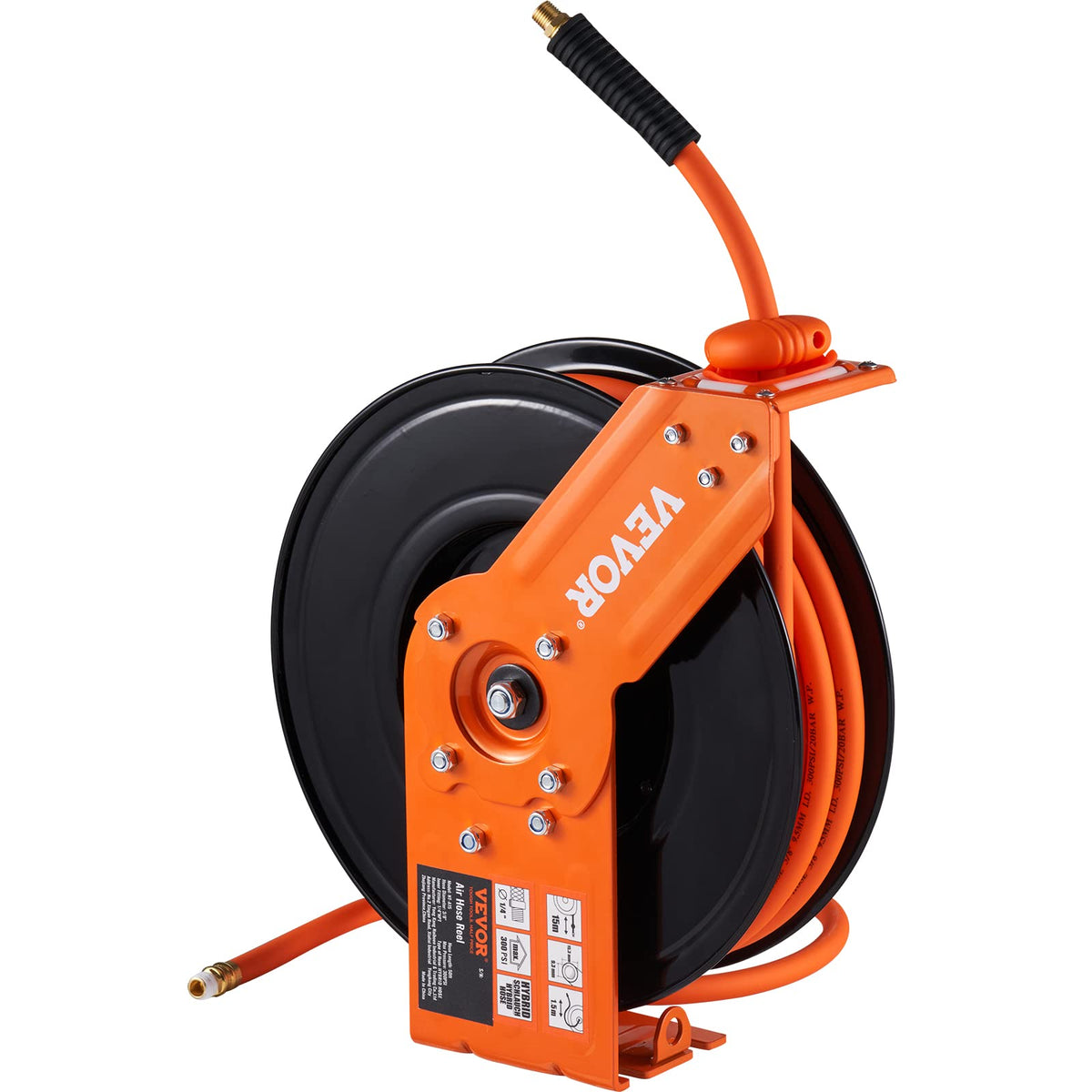 VEVOR Retractable Air Hose Reel 3/8" x 50ft 300PSI