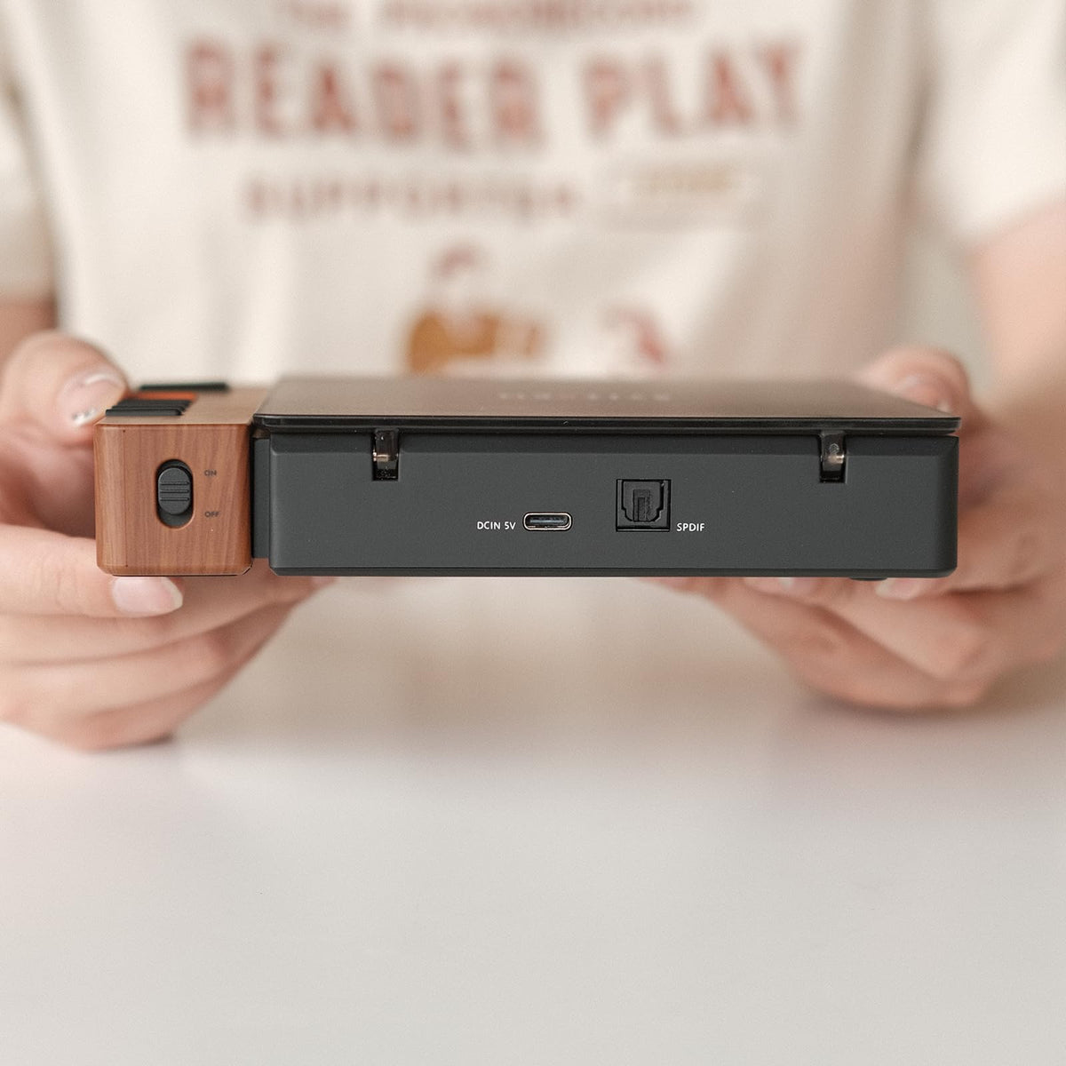 SYITREN R300 Portable Bluetooth Retro CD Player - Brown