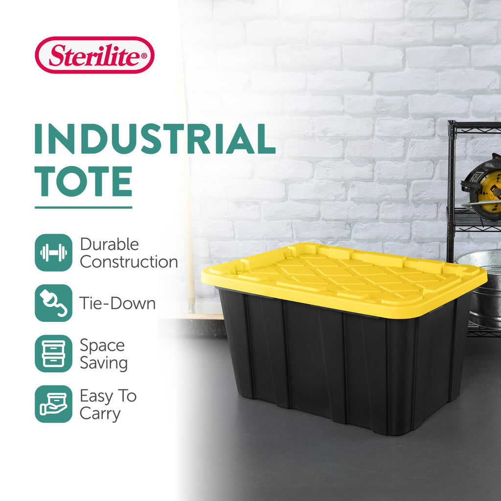STERILITE 12-Pack Heavy-Duty Plastic Storage Bins with Lids