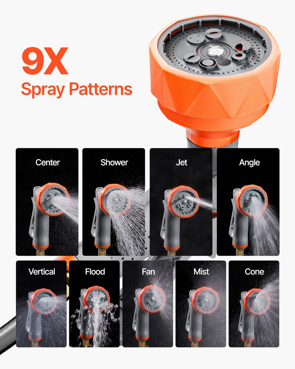 VEVOR Retractable Garden Hose Reel - 100 ft Wall Mounted