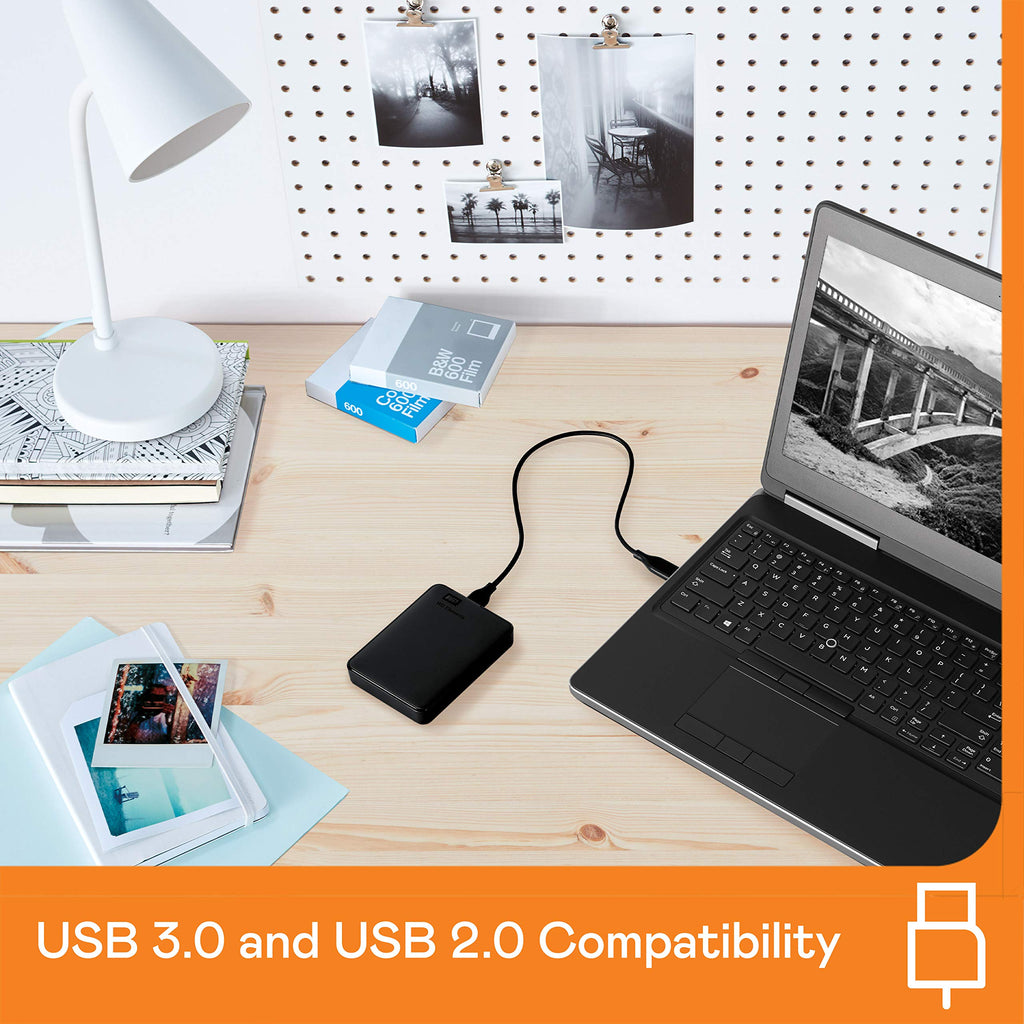WD 2TB Elements Portable External Hard Drive USB 3.0