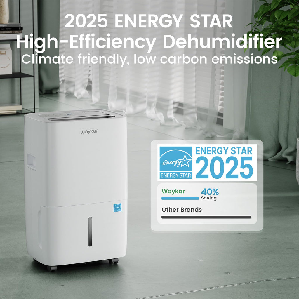 WAYKAR 80 Pints Energy Star Dehumidifier for Large Rooms