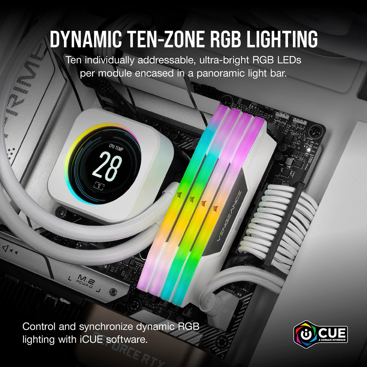 CORSAIR VENGEANCE RGB DDR5 32GB (2x16GB) 6000MHz RAM