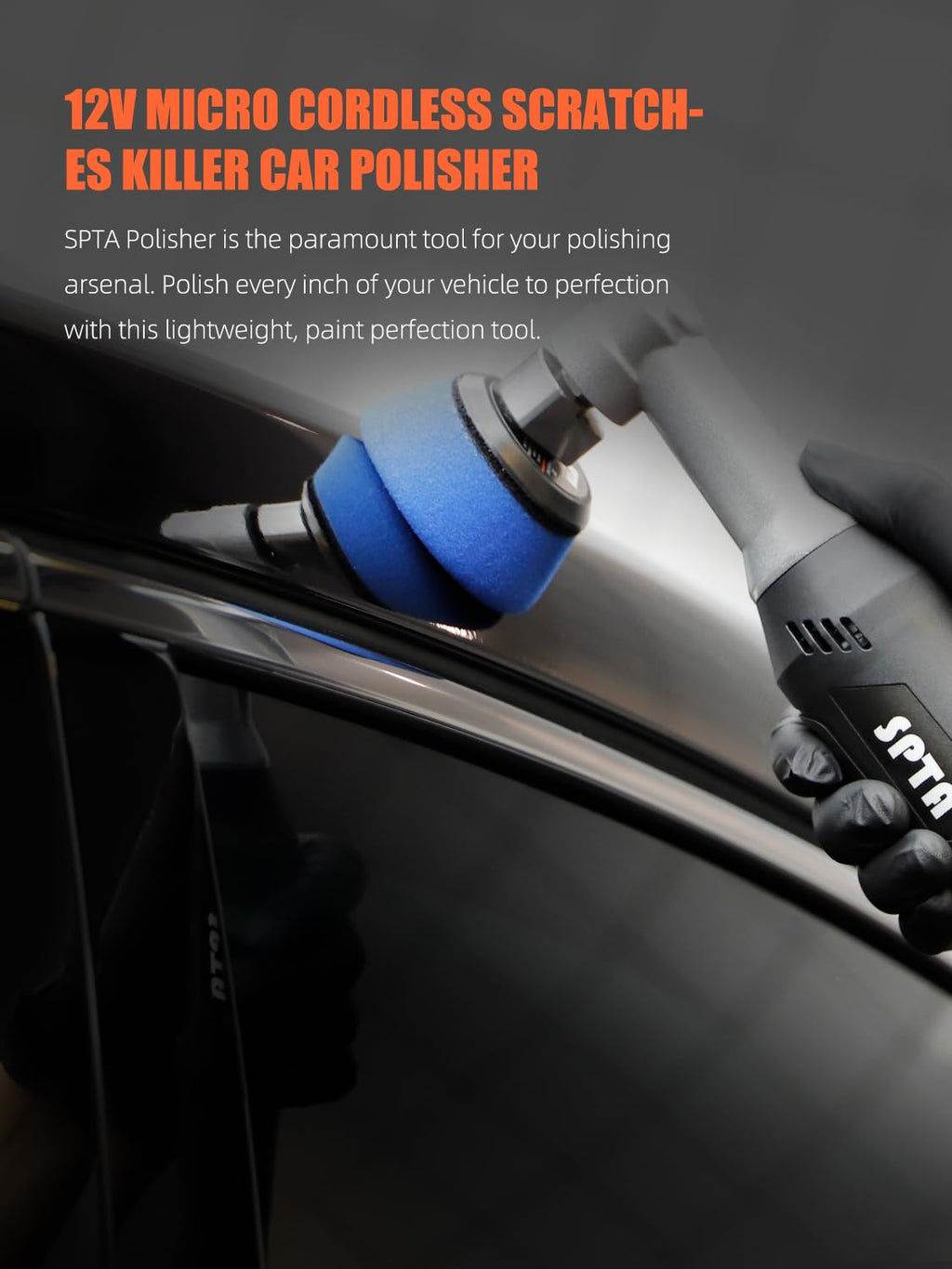 SPTA Cordless Mini Car Polisher - 12V Scratch Remover