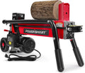Electric Log Splitter 7-Ton - Efficient Wood Splitter with 3500 Motor Speed, 15 Amp, Horizontal Full Beam Design and Steel Wedge for Firewood & Kindling Cutting