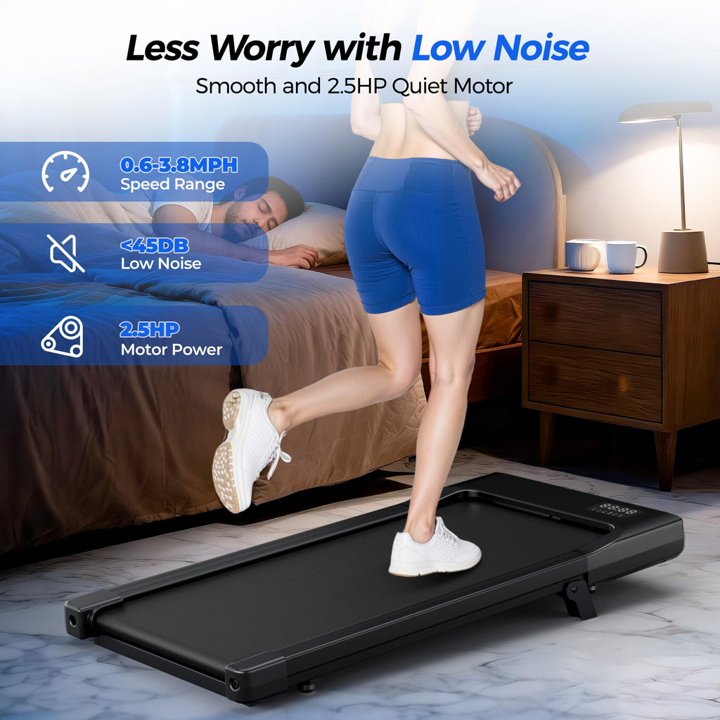 SUPERUN Walking Pad with Incline - 3 in 1 Portable Treadmill