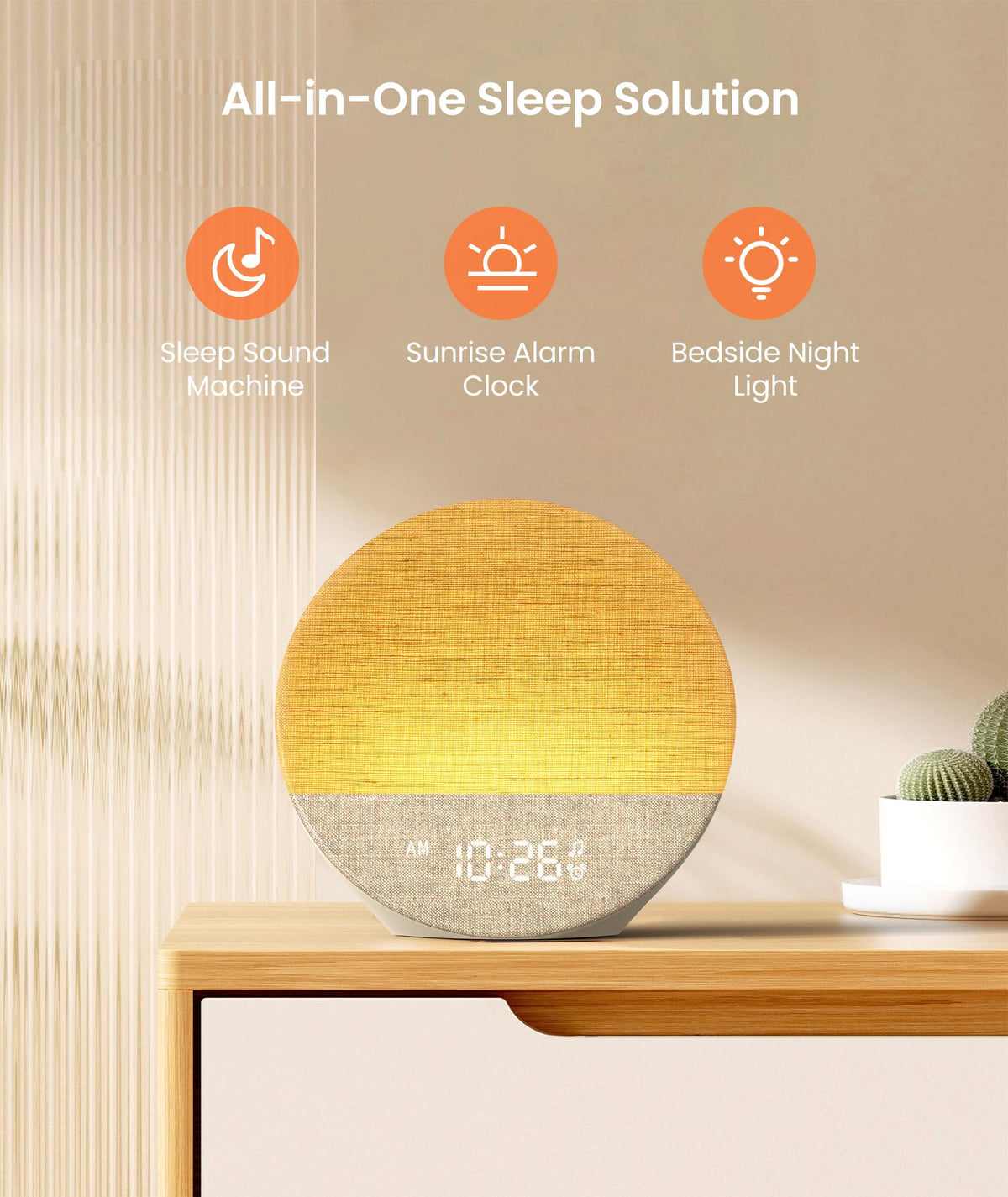 DREAMEGG Sunrise 1 Alarm Clock & Sound Machine for Sleep