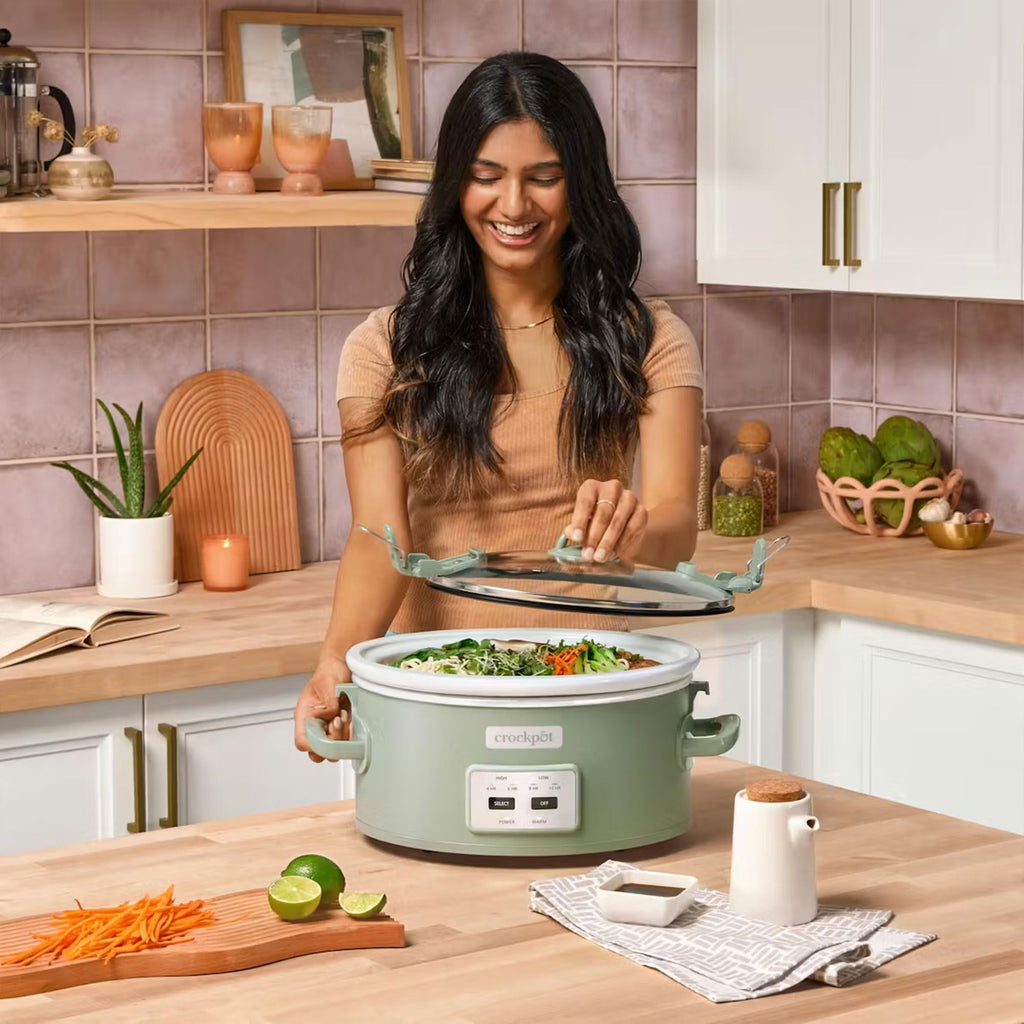 CROCK-POT Locking Lid 6qt Programmable Slow Cooker - Green