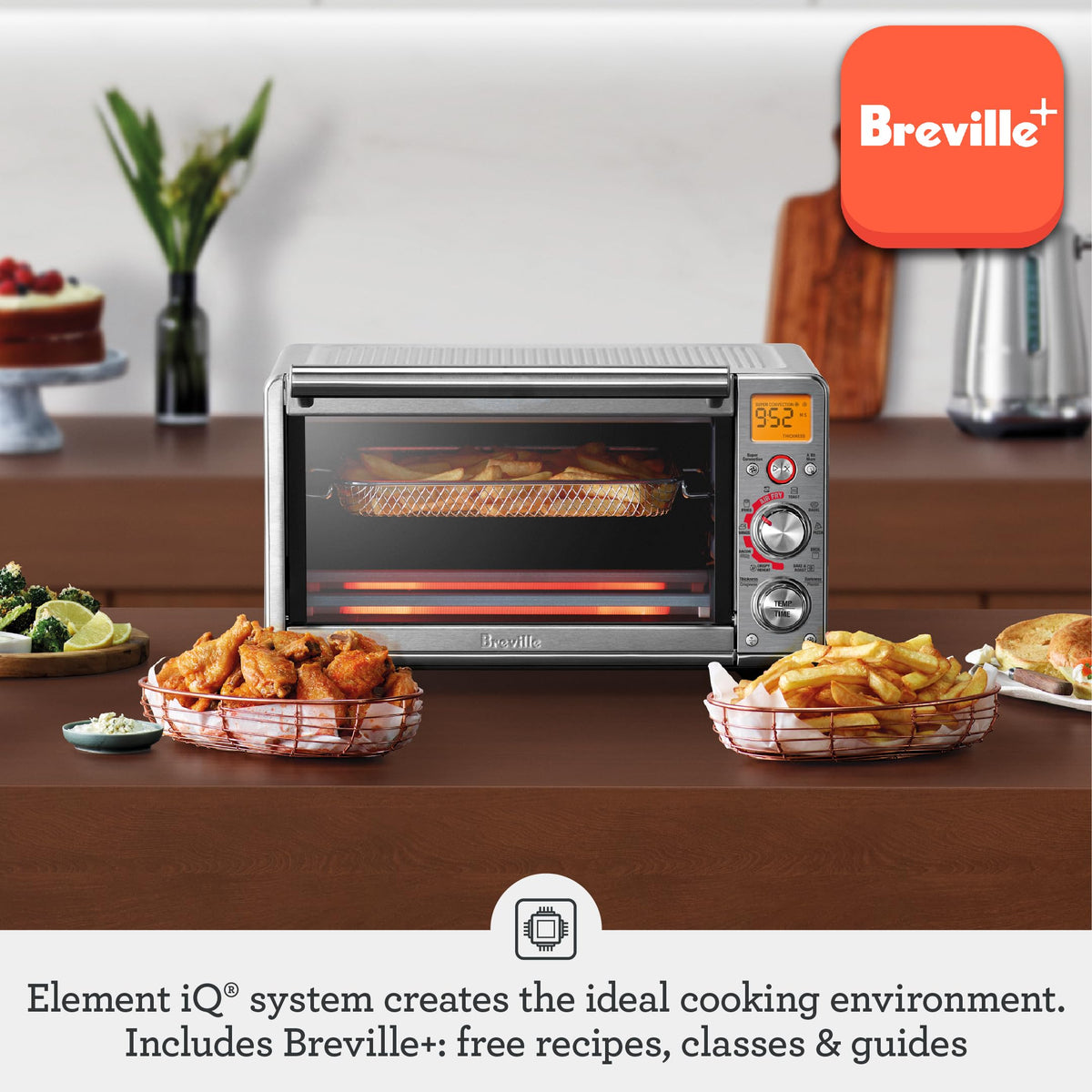BREVILLE Smart Oven Air Fryer Compact - Brushed Stainless Steel
