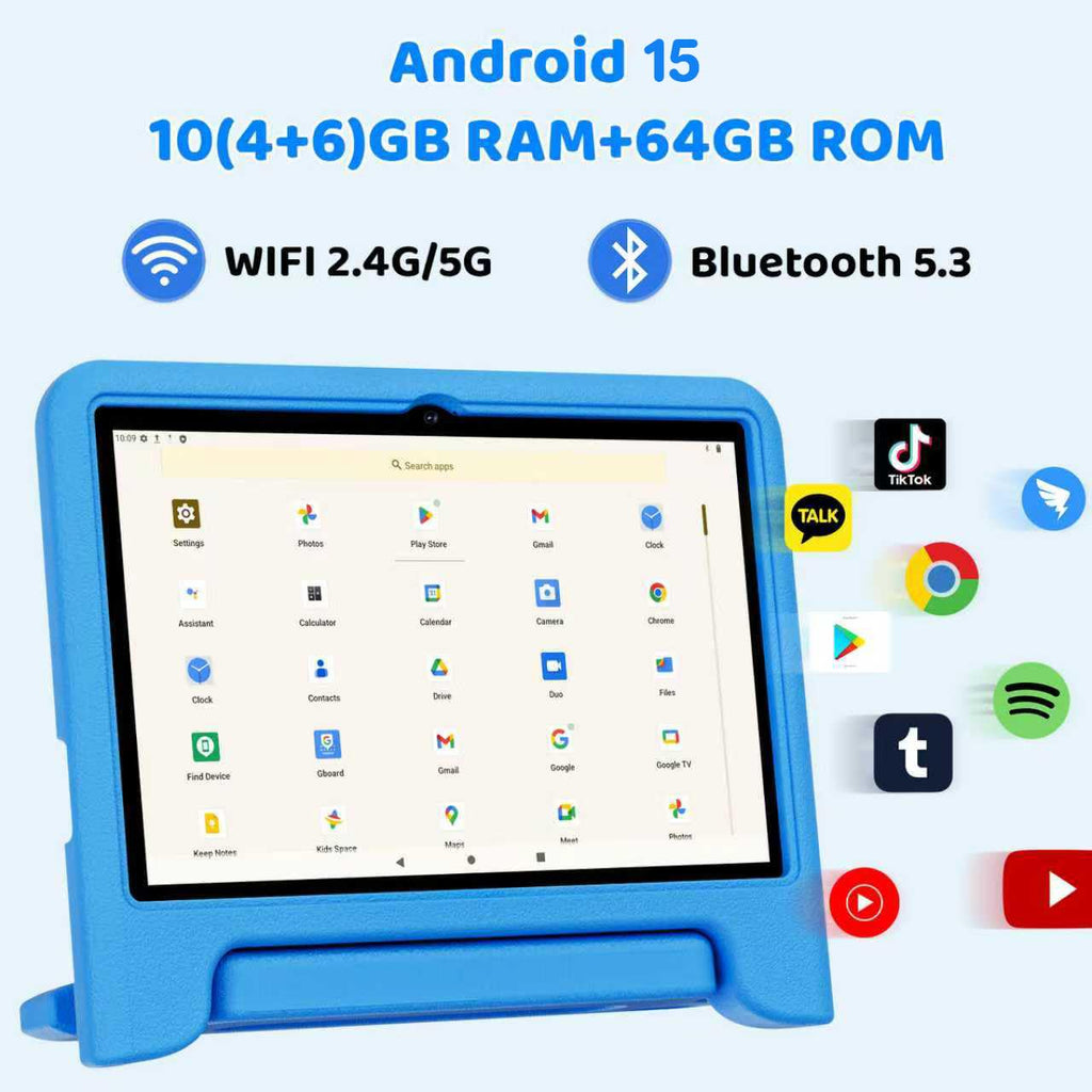 COLORROOM 2026 Upgraded Android 15 Kids Tablet 10" Touchscreen