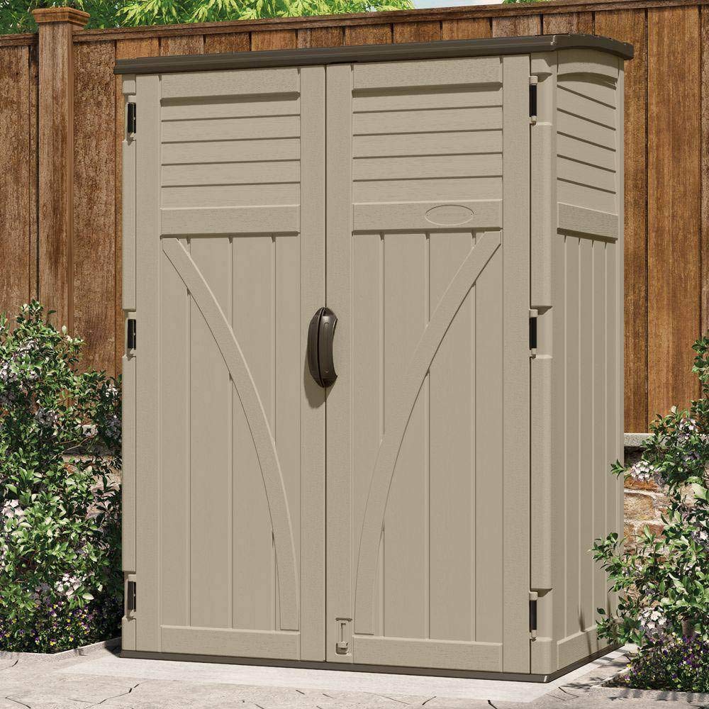 SUNCAST Resin Outdoor Storage Shed for Garden Tools & Cushions