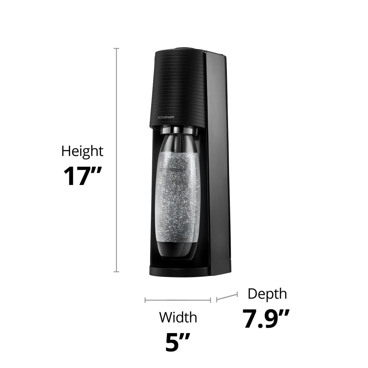 SODASTREAM Terra Sparkling Water Maker Bundle - Black Edition