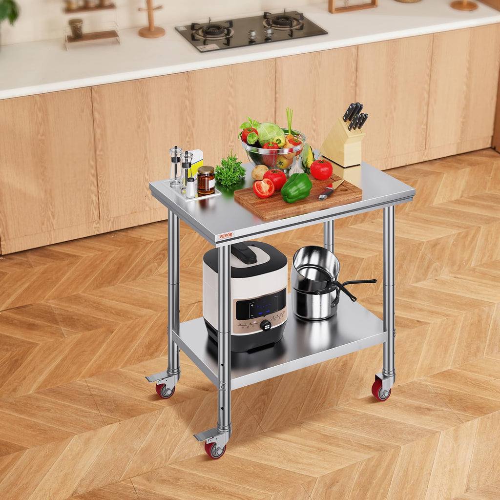 VEVOR Mophorn Stainless Steel Work Table 36x24 Inch