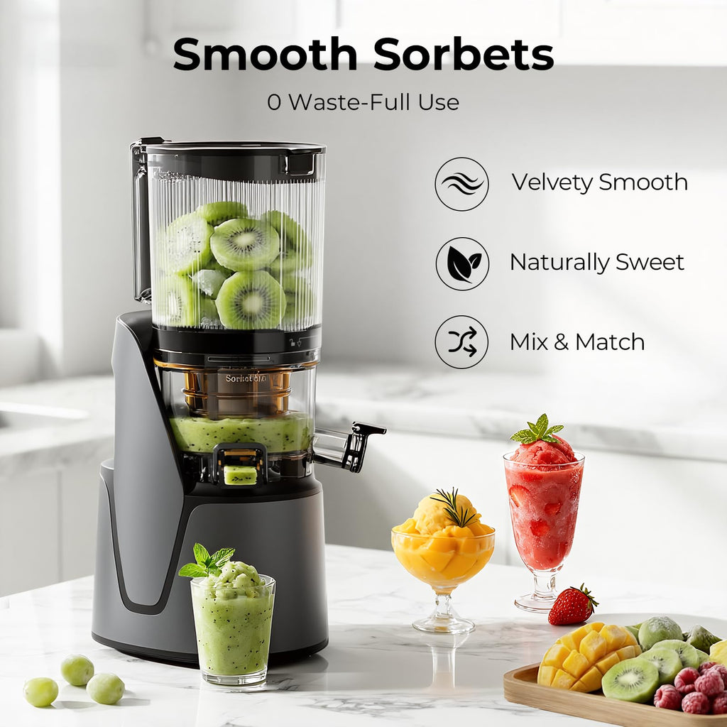 EANORUUS 3-in-1 Cold Press Juicer with Large 100oz Capacity