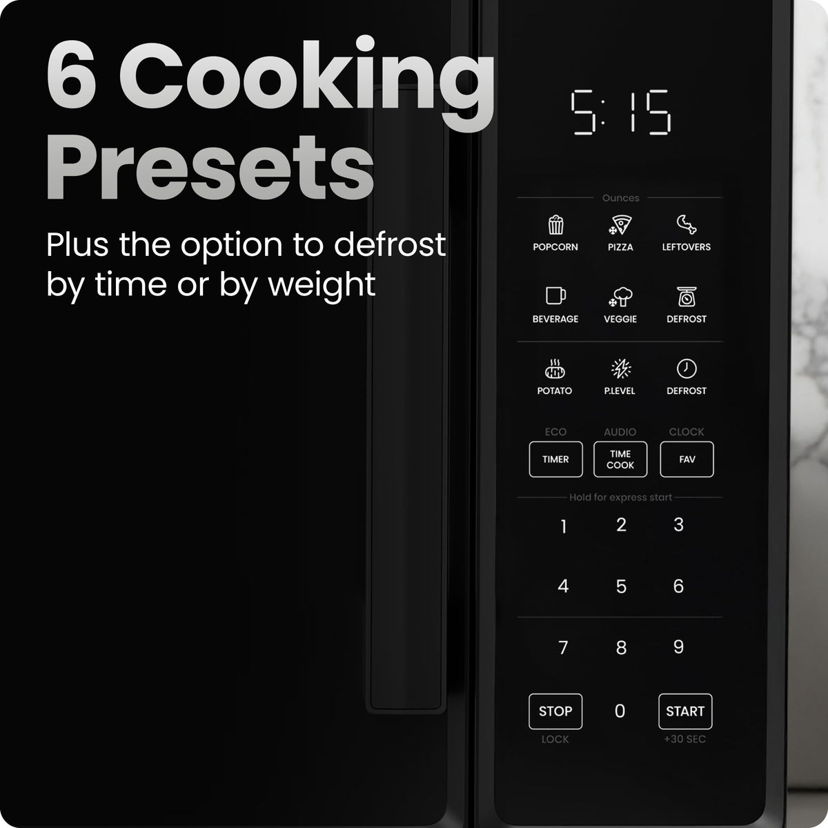 CHEFMAN Countertop Microwave Oven 1.1 Cu. Ft., 1000 Watts