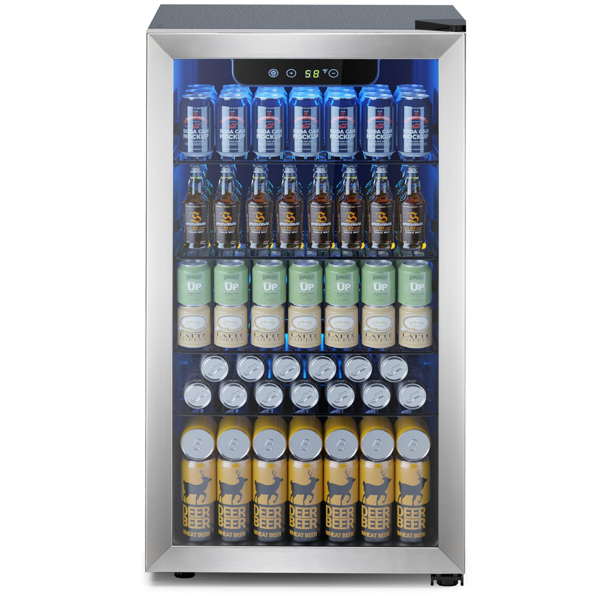ELECTACTIC Mini Fridge 130 Can Beverage Cooler with Temp Control