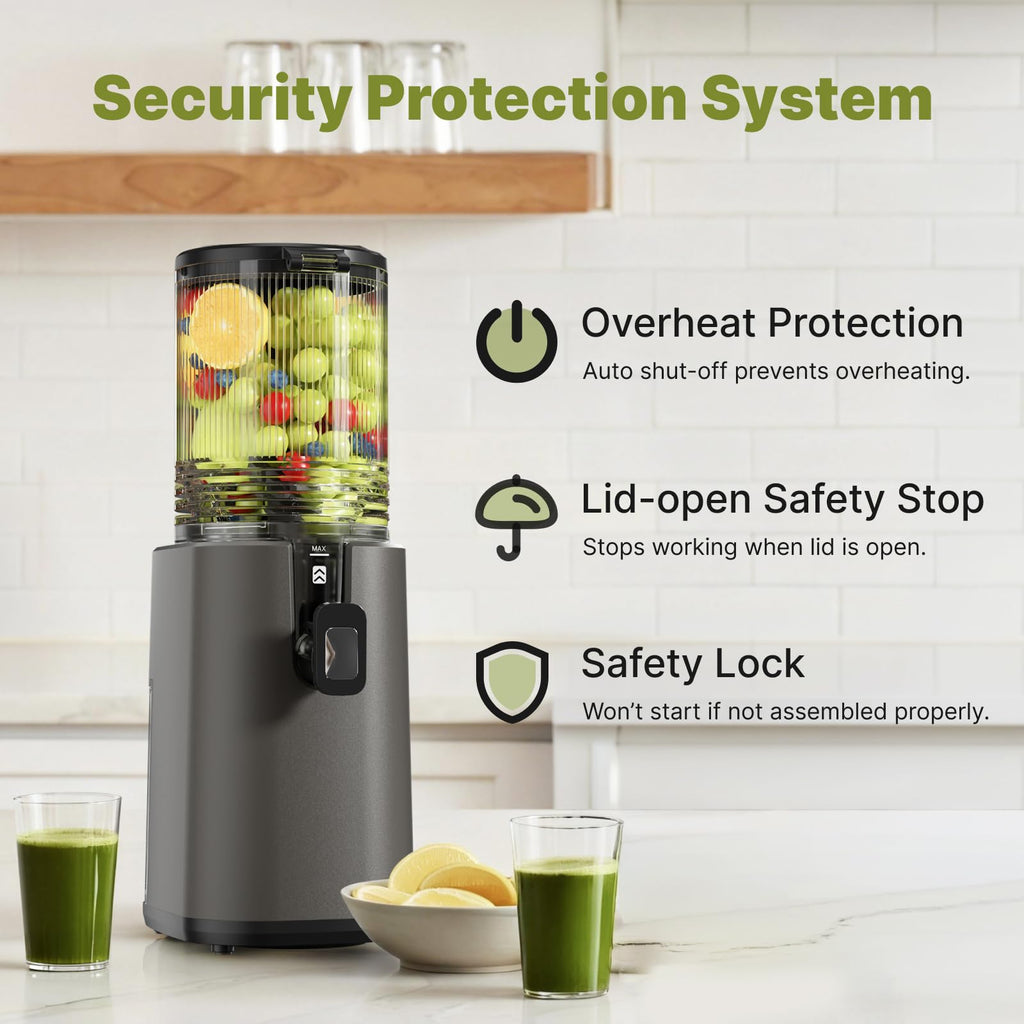 YOYDS Cold Press Juicer with 5.5" Wide Feed Chute