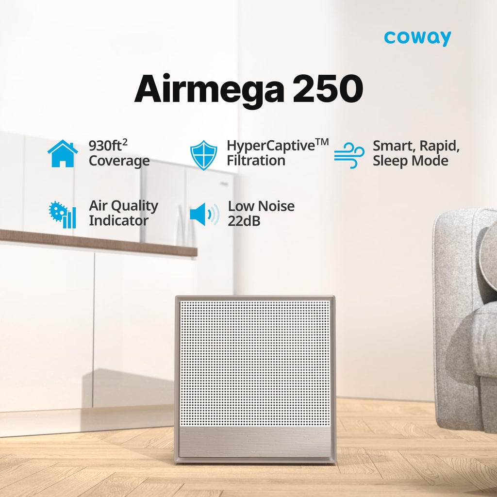 COWAY Airmega 250 Air Purifier for Large Rooms up to 1,860 ft²