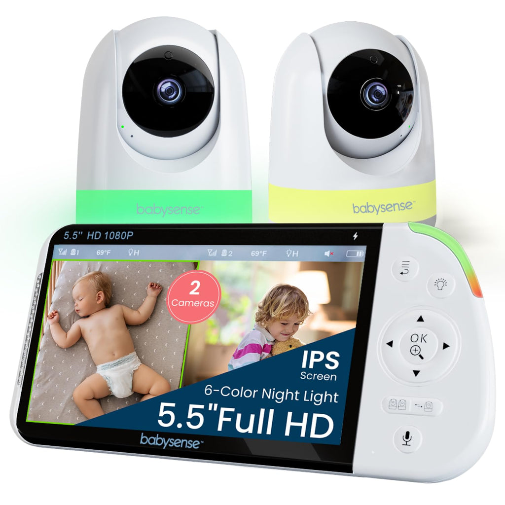 BABYSENSE PRO Full HD Split Screen Baby Monitor & Cameras