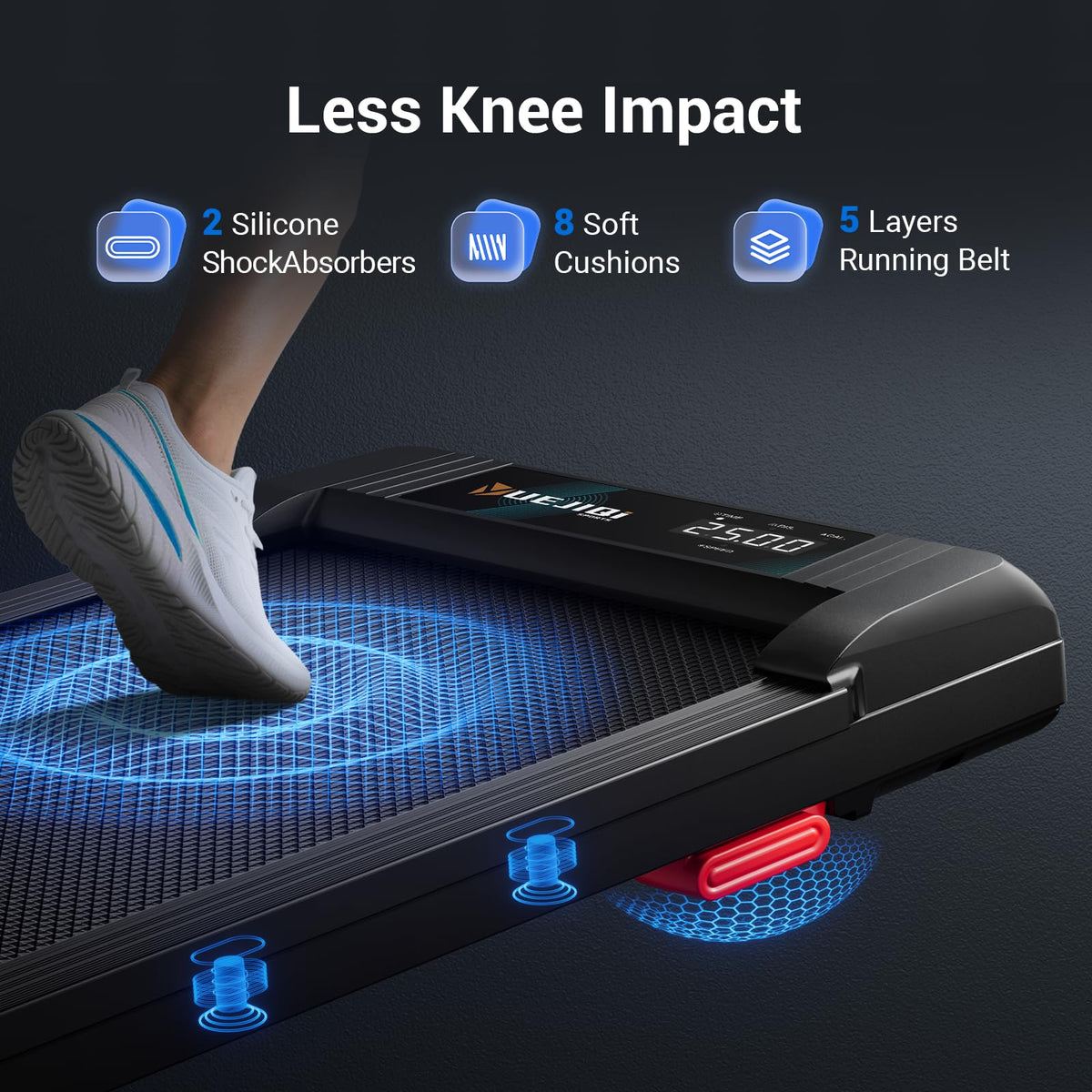 YUEJIQI Walking Pad Treadmill for Home Office with Incline