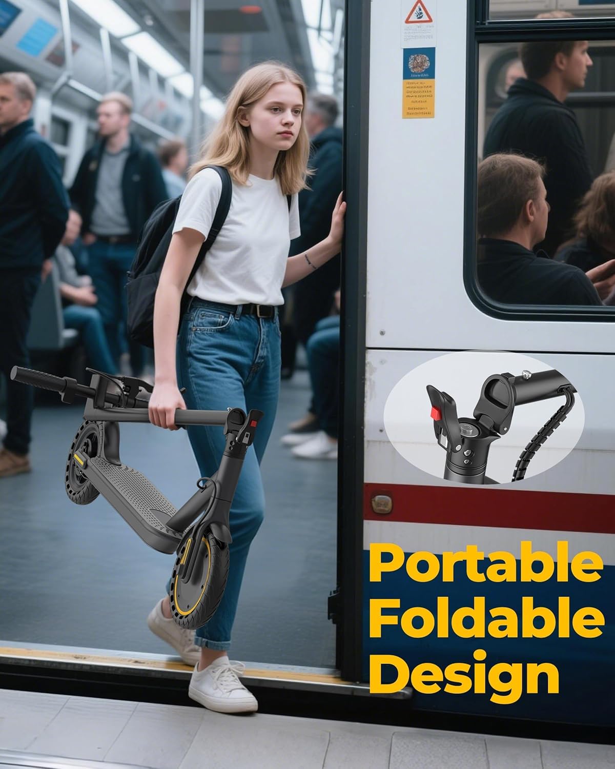 WERHY 8.5" Electric Scooter - 350W/500W Motor, 19/22 MPH