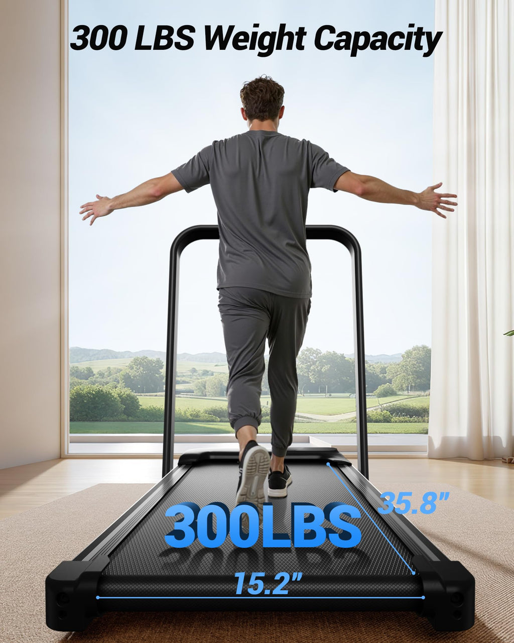 CURSOR FITNESS Walking Pad Portable Treadmill with 15% Incline