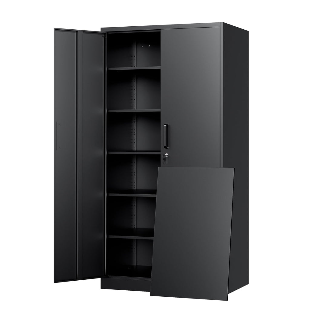 YIZOSH Metal Storage Cabinet with Lock - 72" Steel Unit