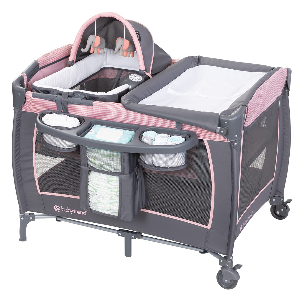 BABY TREND Lil' Snooze Deluxe III - Cozy Pink Sleep Solution