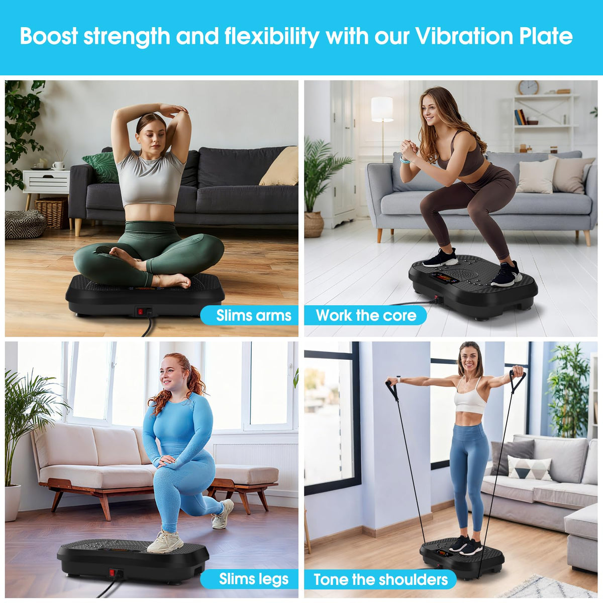 SOFTGYM Vibration Plate Exercise Machine for Lymphatic Drainage