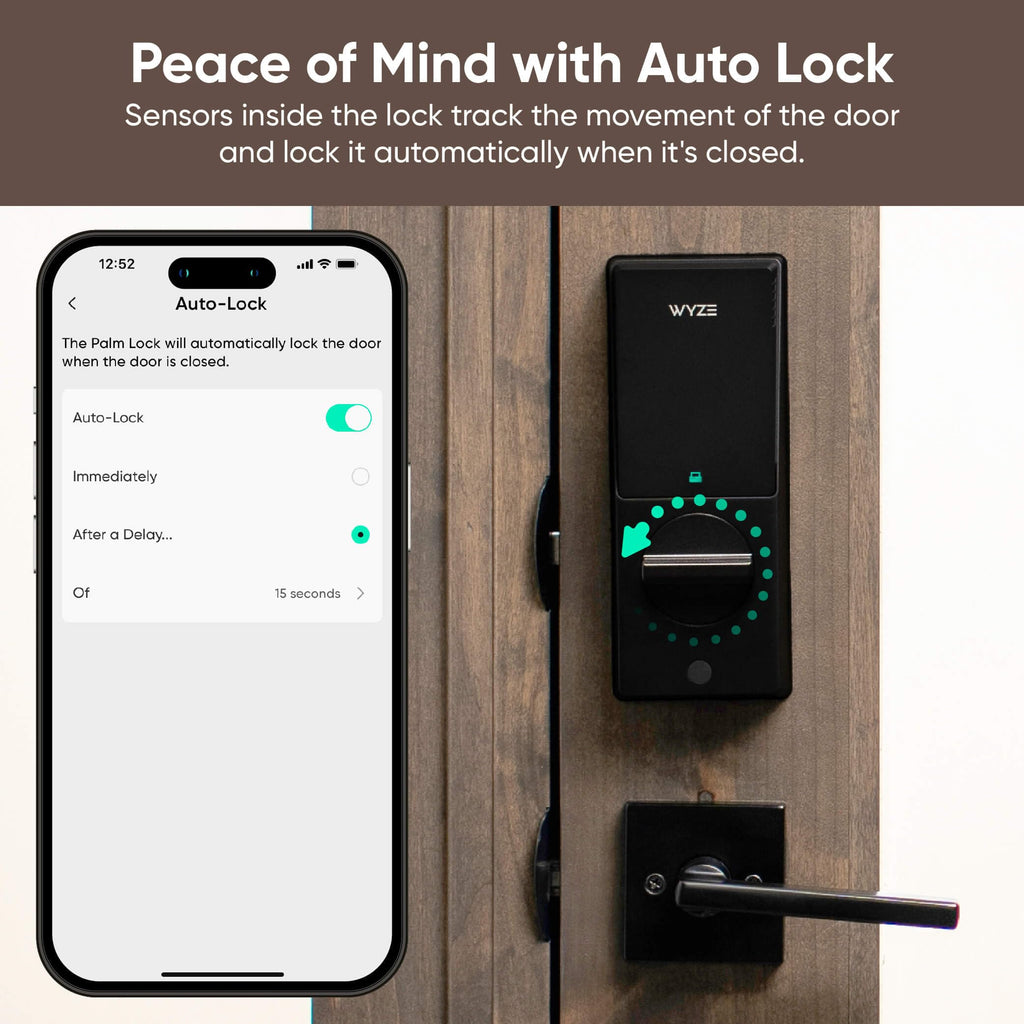 WYZE Palm Lock Smart Door Lock - Keyless Entry, Wi-Fi, Alexa