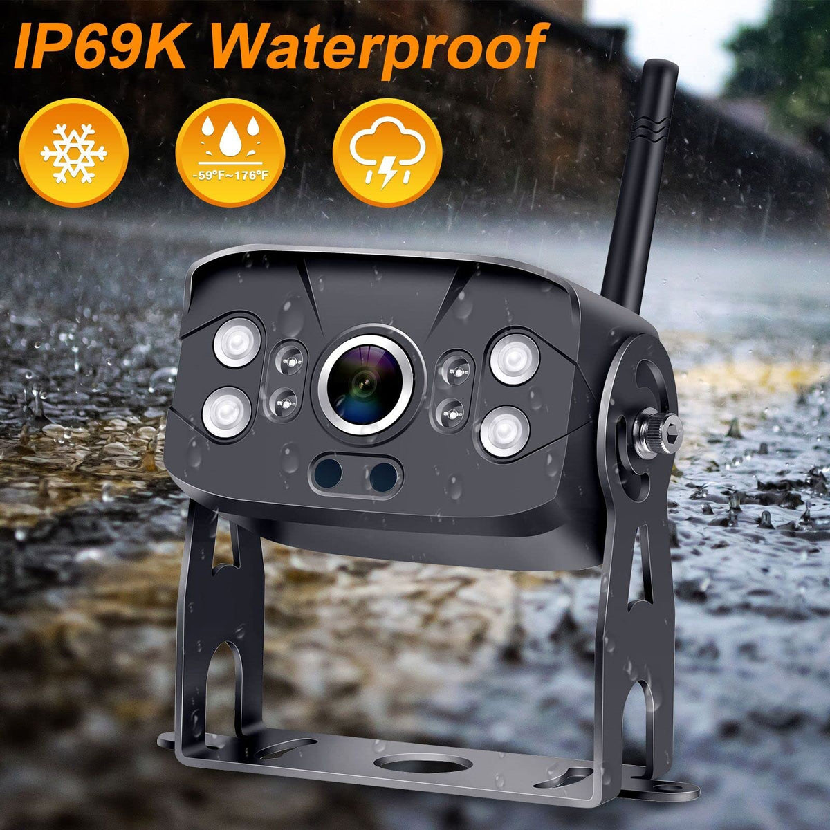 YAKRY RV Backup Camera Wireless HD 1080P with Monitor