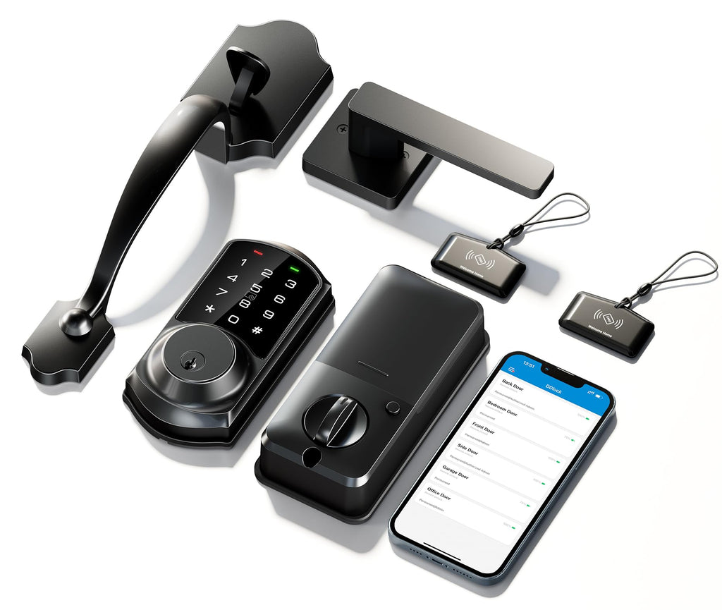 VEISE VE06-H Smart Keyless Front Door Lock Set - Black