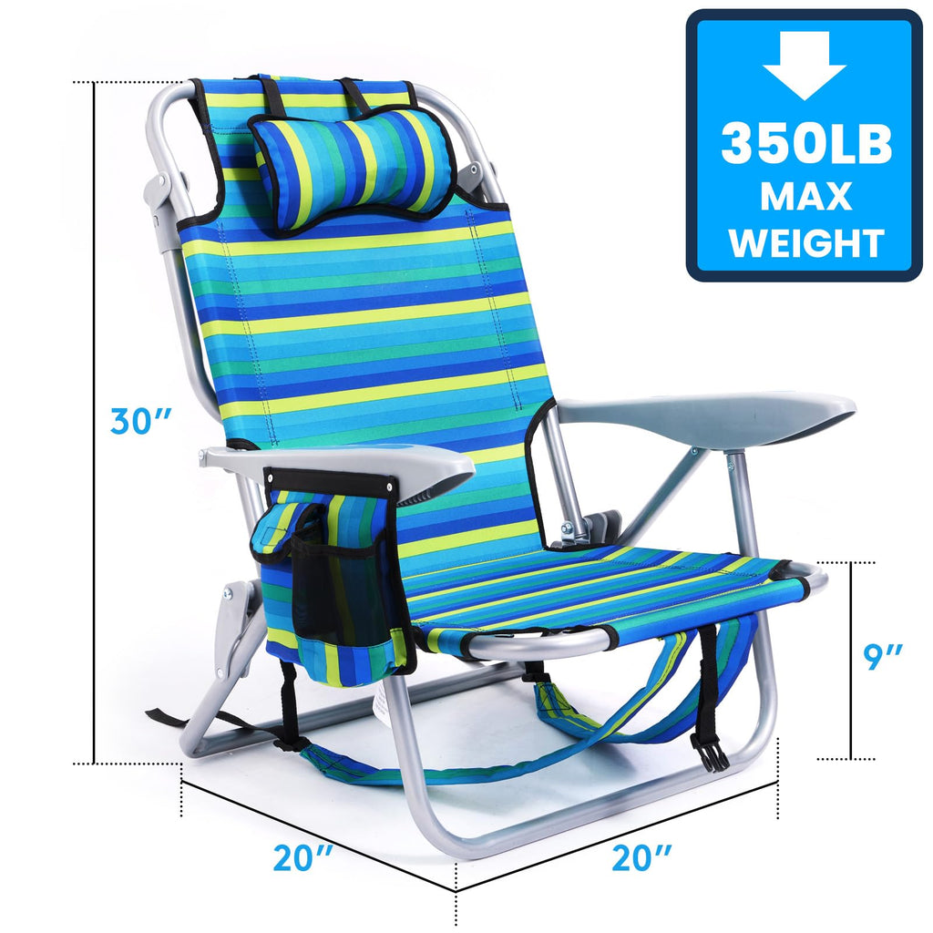 CANPSKY Portable Camping Beach Chairs - 2 Pack, Lightweight