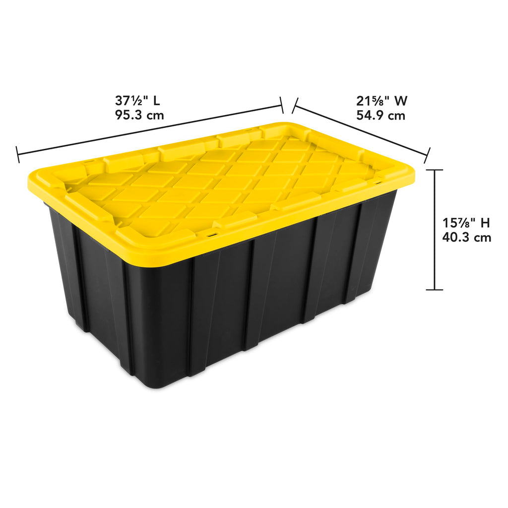 STERILITE 4-Pack Heavy-Duty Plastic Storage Bins with Lids