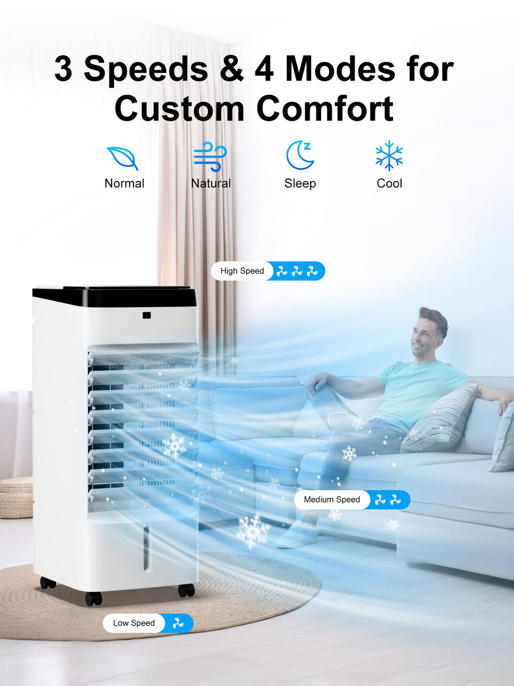 UTHFY Portable Air Conditioner 3-in-1 Evaporative Cooler