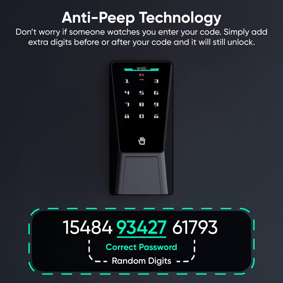 WYZE Palm Lock Smart Door Lock - Keyless Entry, Wi-Fi, Alexa