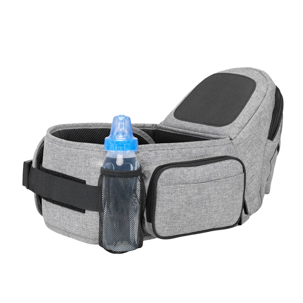 TUSHBABY Original Hip Seat Baby Carrier for Toddlers, Grey